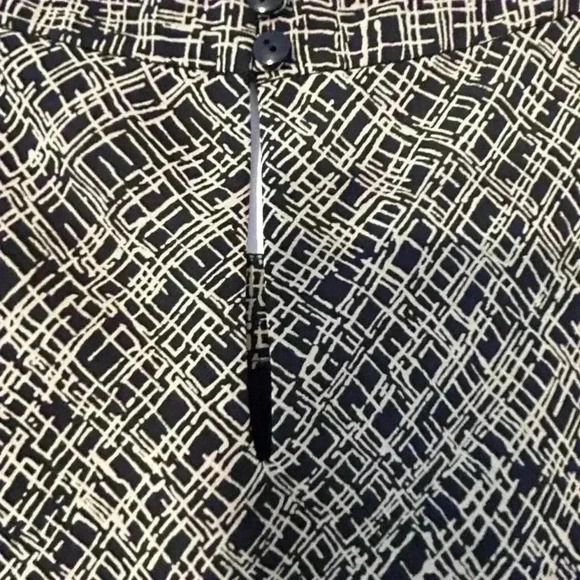 Ann Taylor LOFT Women's Black Geometric Midi Dress Size 4 Casual - Picture 5 of 9
